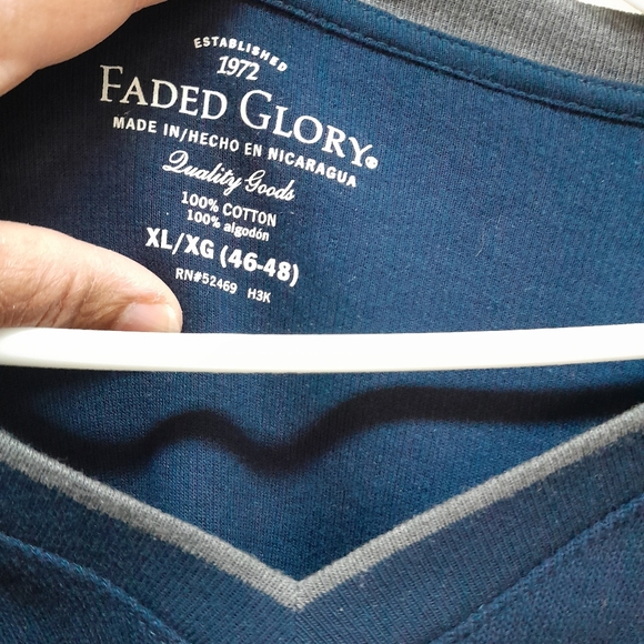 Faded Glory Blue/Gray V- Neck Sweater  Size:XL/XG   Faded Glory - Picture 5 of 11